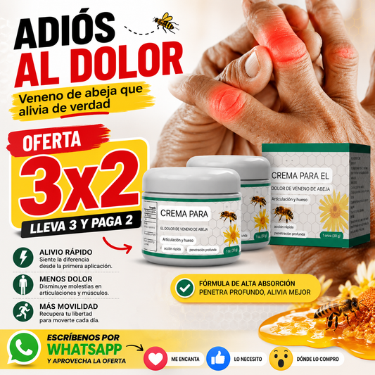 CREMA VENENO DE ABEJA | Alivio Instantáneo para el Dolor